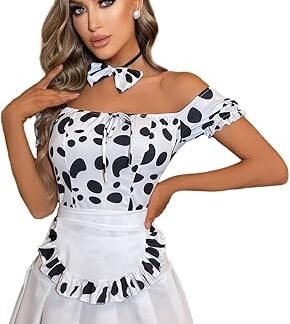Robe Costume Femme – Noir & Blanc 🖤🤍