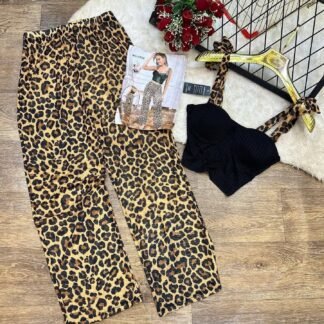 Ensemble Pyjama Femme Léopard 🤎🤍